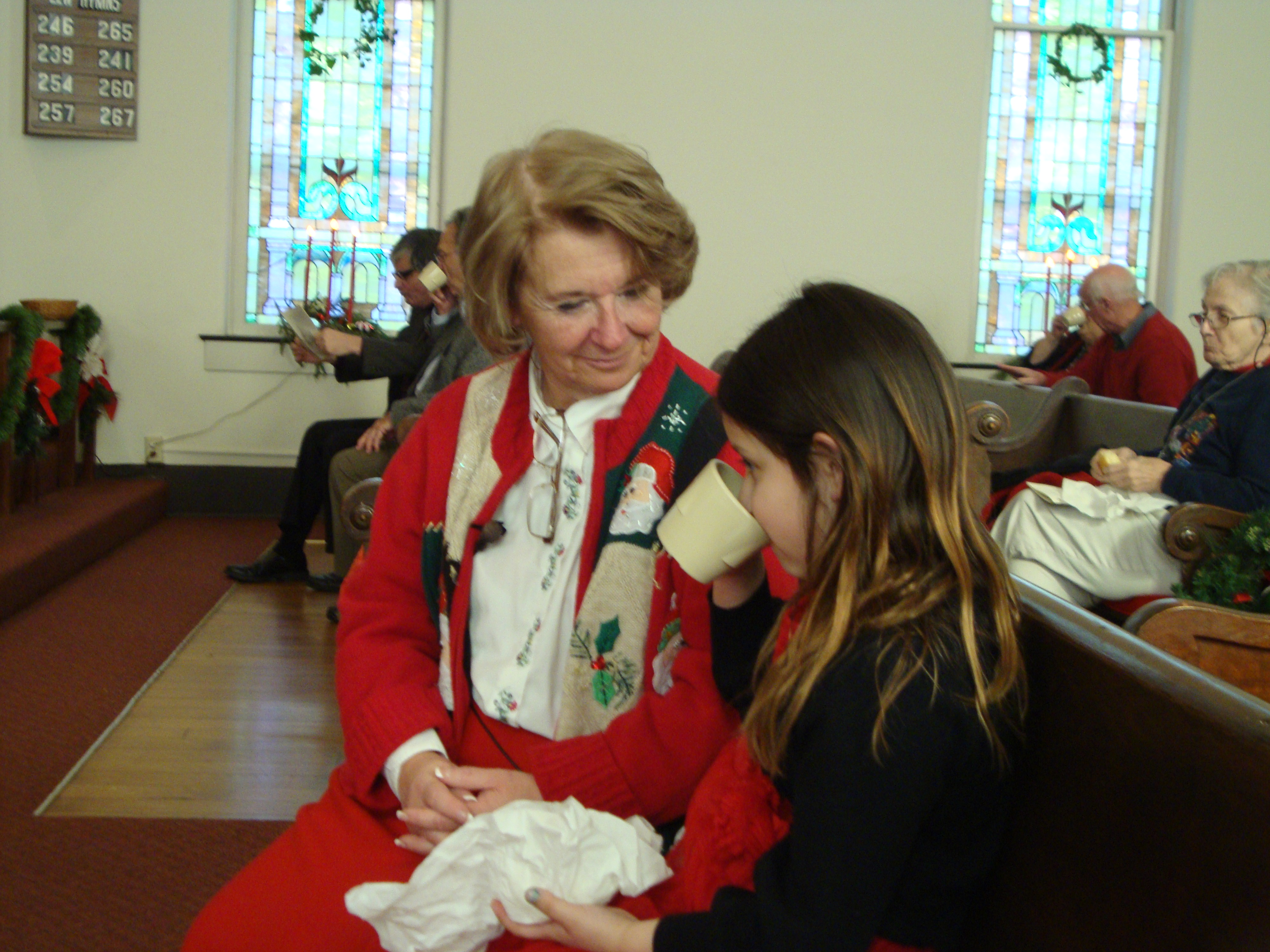 Pastor Bonnie Sparks and her granddaughter 