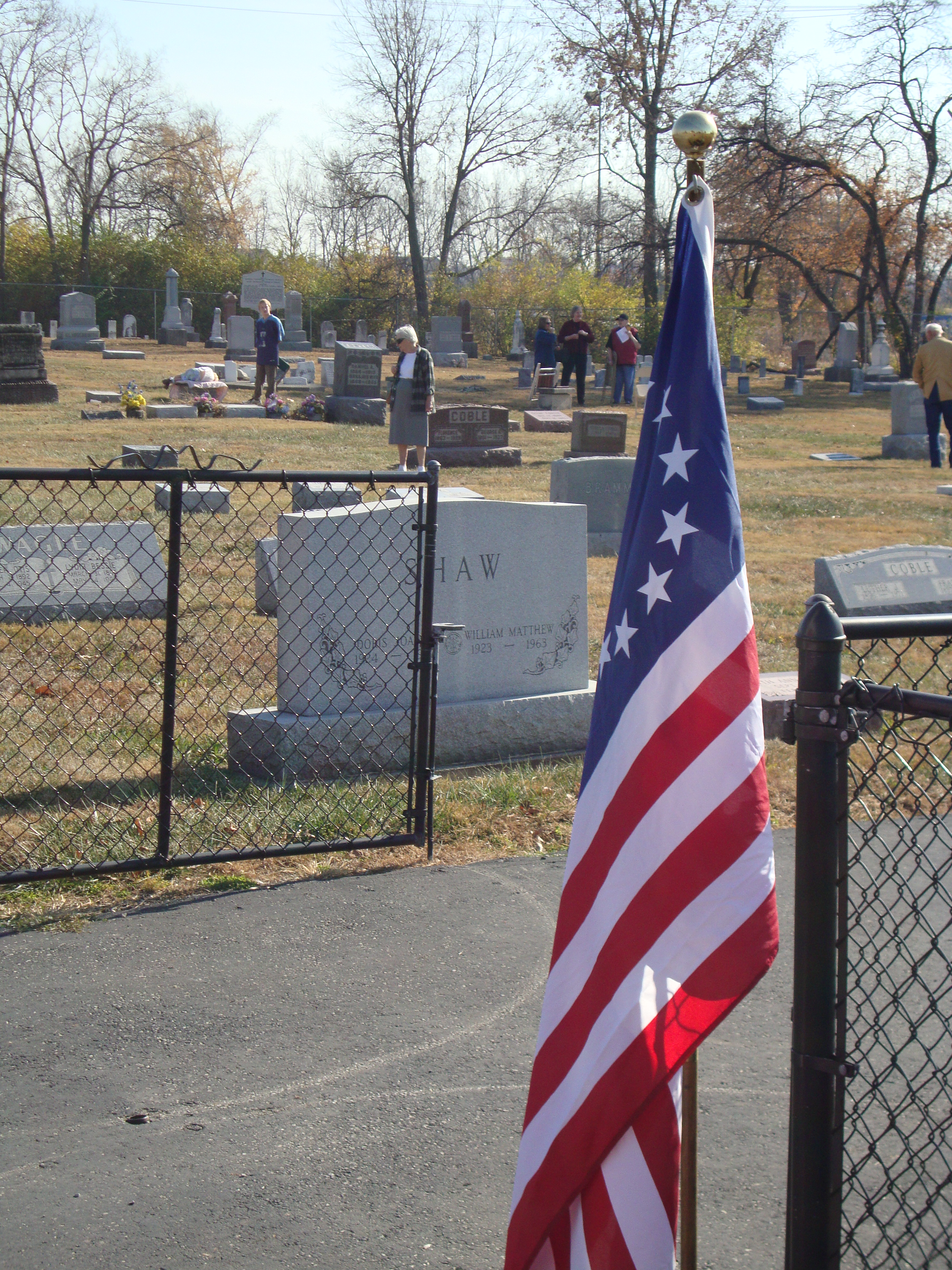 Cemetery entrace on 11/11/2010.